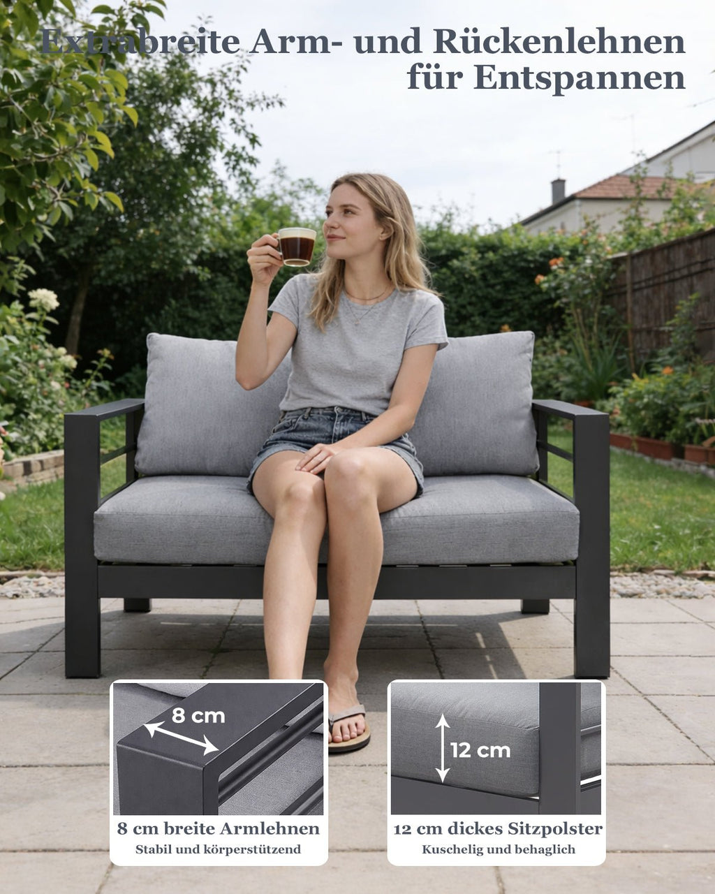 MEXO Gartenlounge - Set 5 - tlg. 6–7 Personen - MeXo