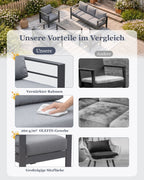 MEXO Gartenlounge - Set 5 - tlg. 6–7 Personen - MeXo