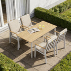 MEXO Gartenlounge - Set Aluminium Gartenmöbel Set (150 x 80 cm Gartentisch, 5 - tlg., mit 4 Stühlen) - MeXo - Home