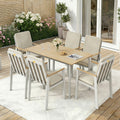 MEXO Gartenlounge - Set Garten Essgruppe für 6 Personen (Gartenmöbel - Set aus Aluminium, 7 - tlg., mit ergonomischen Sesseln inkl. Kissen) - MeXo - Home