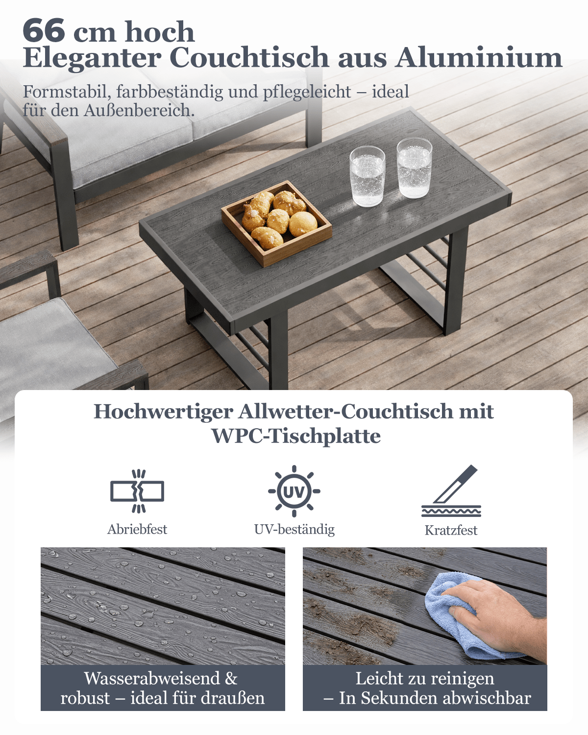 MEXO Gartenmöbel Set 4-tlg. 3–4 Personen - MeXo