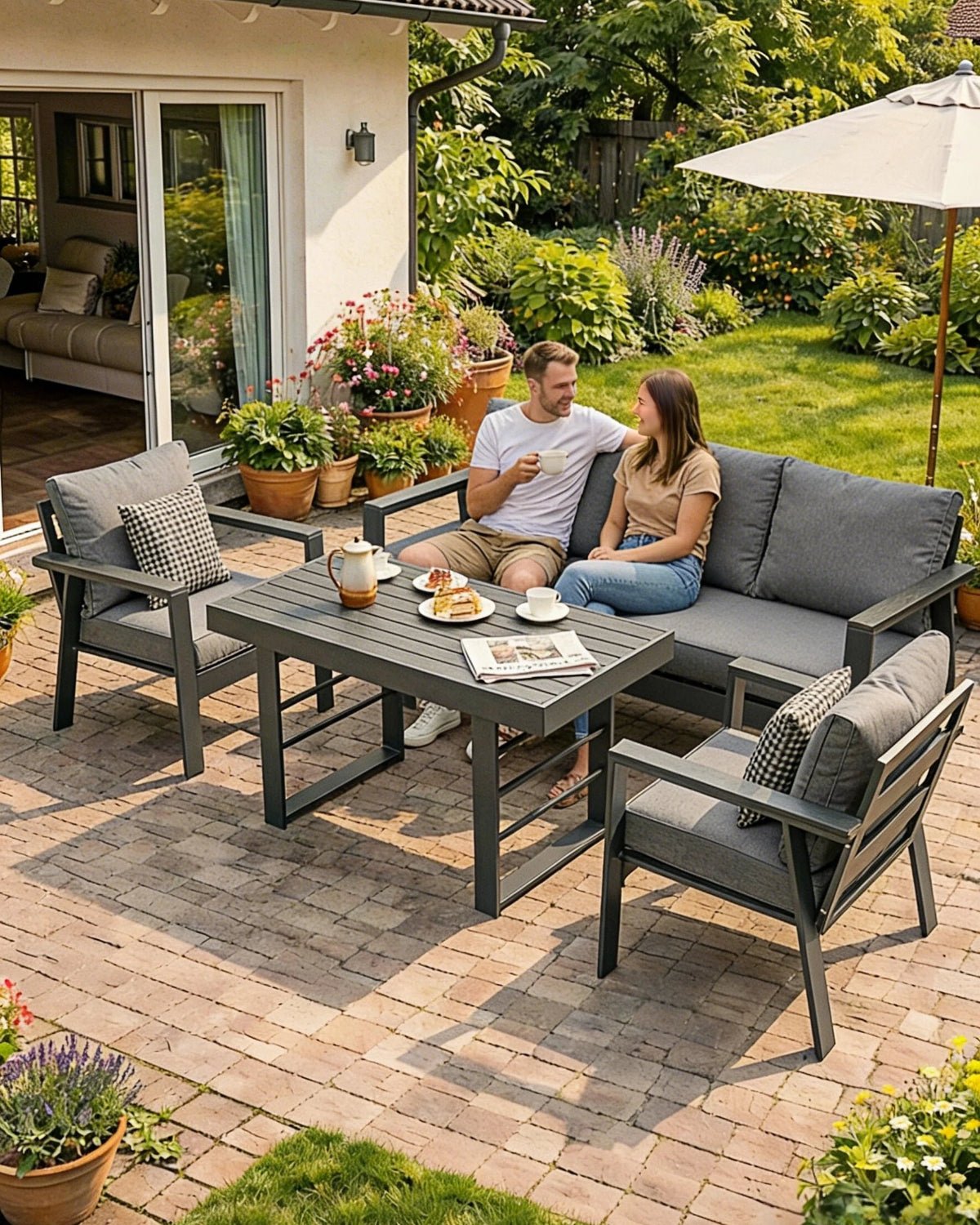 MEXO Gartenmöbel Set 4-tlg. 4–5 Personen - MeXo
