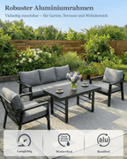 MEXO Gartenmöbel Set 4-tlg. 5–6 Personen - MeXo