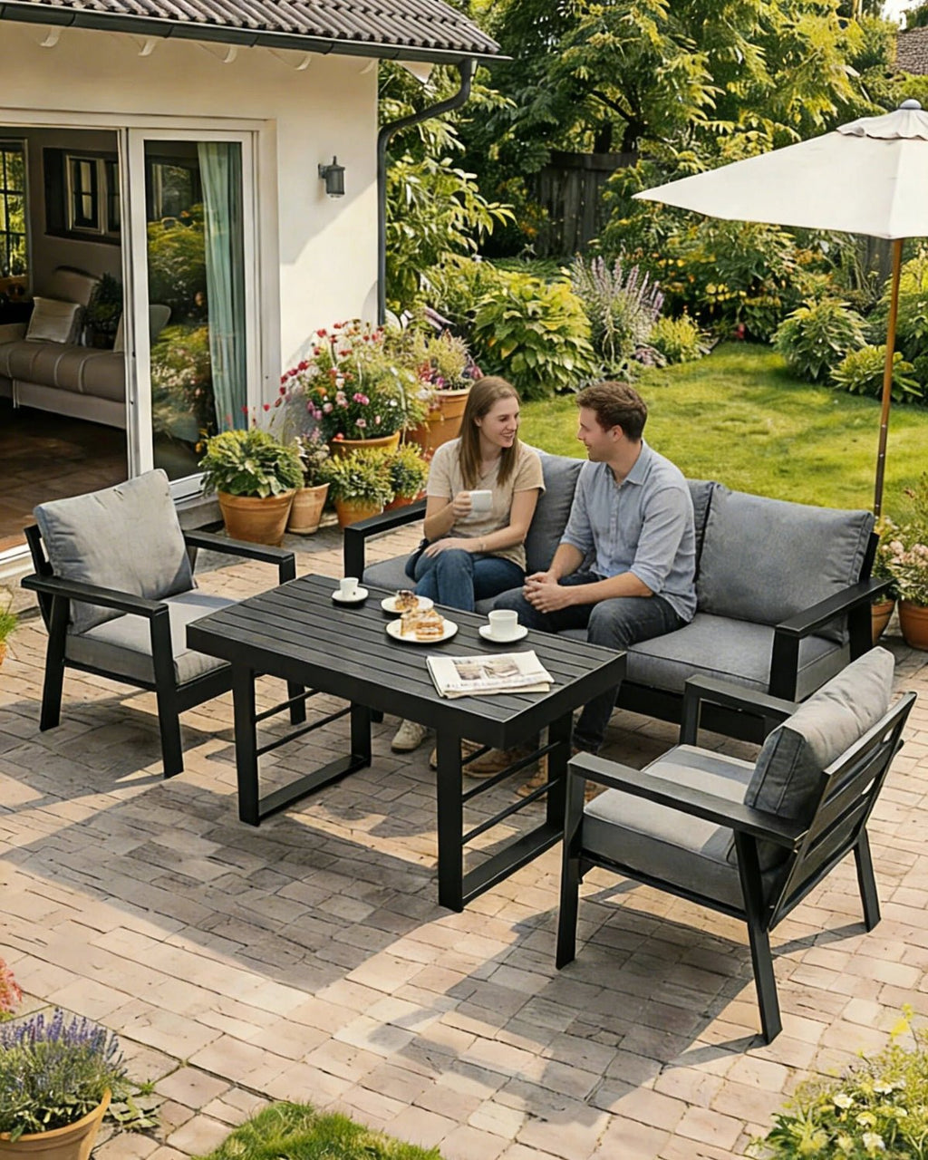 MEXO Gartenmöbel Set 4-tlg. 5–6 Personen - MeXo