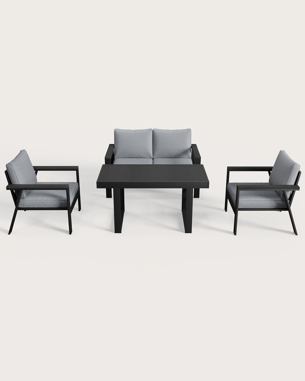 MEXO Gartenmöbel Set mit Tisch 4-tlg. - MeXo