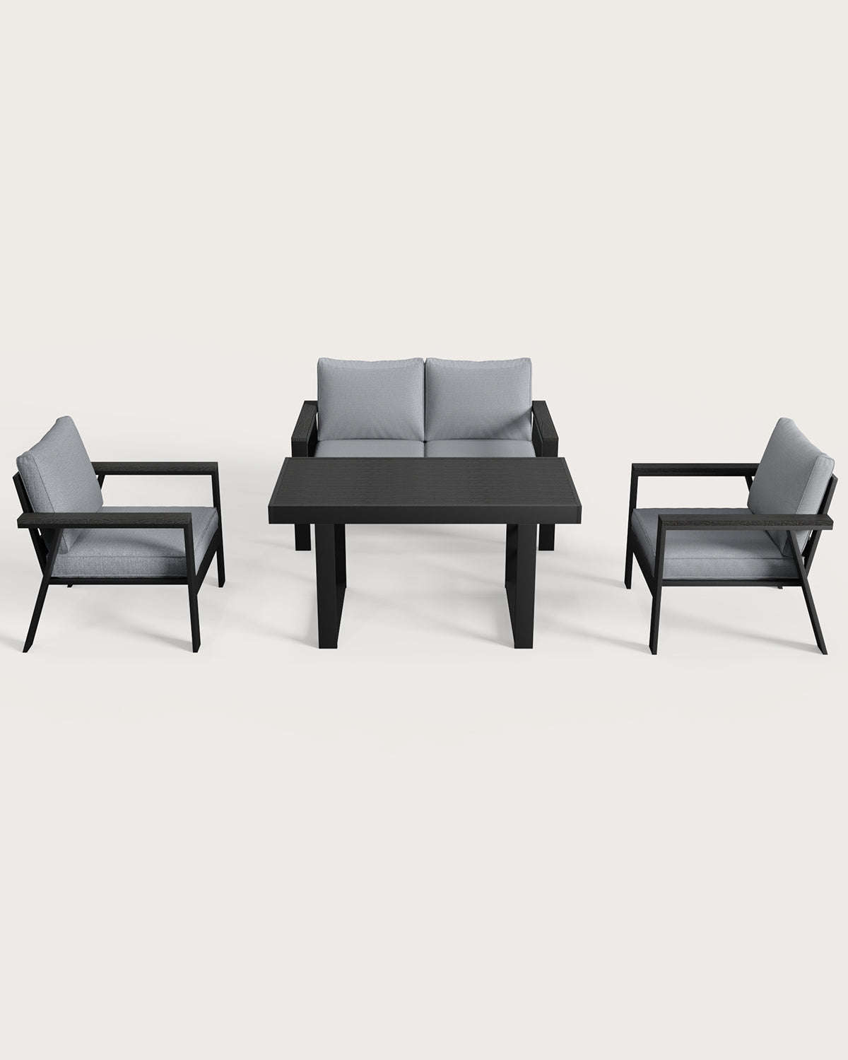 MEXO Gartenmöbel Set mit Tisch 4-tlg. - MeXo