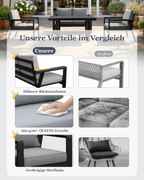 MEXO Gartenmöbel Set mit Tisch 4-tlg. - MeXo