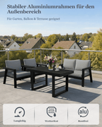 MEXO Gartenmöbel Set mit Tisch 4-tlg. - MeXo