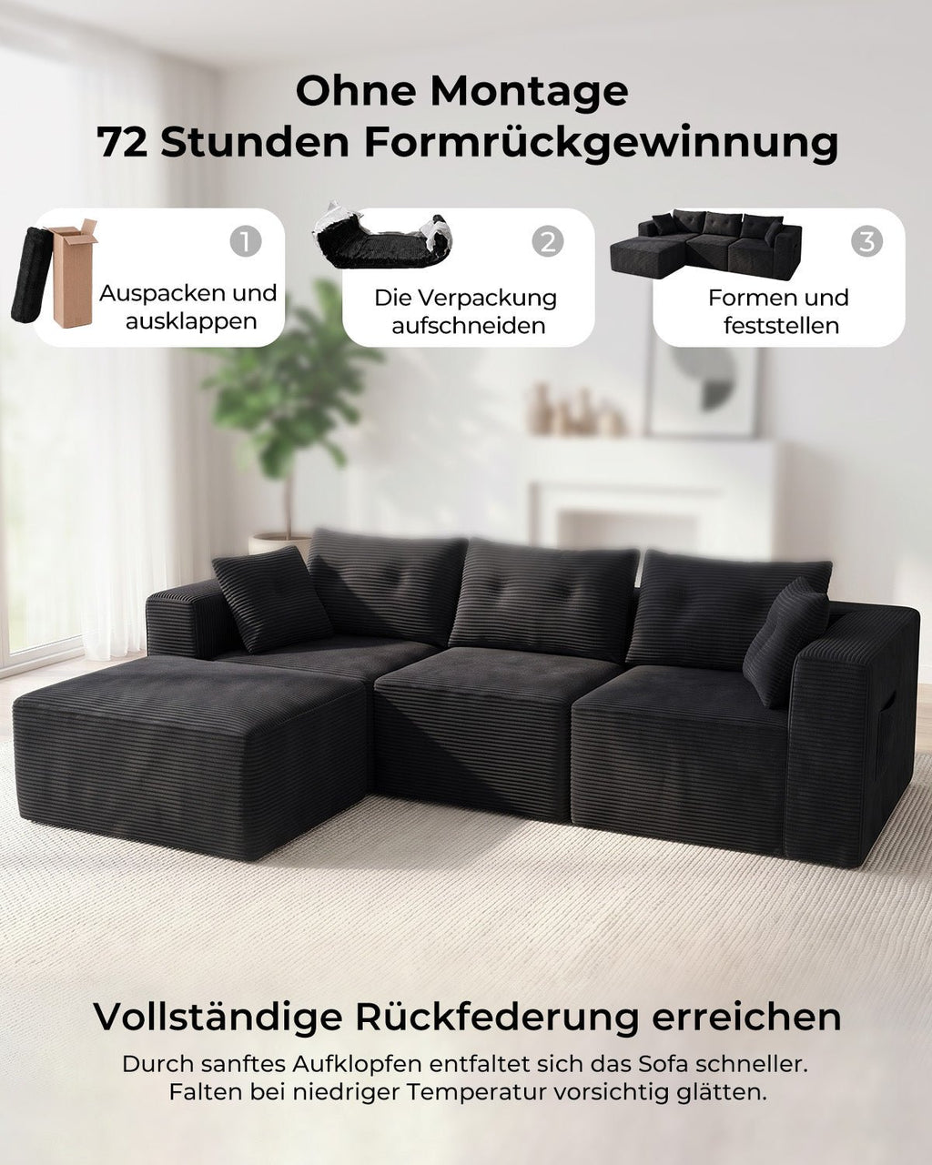 MEXO Modulares Ecksofa 254 cm - MeXo