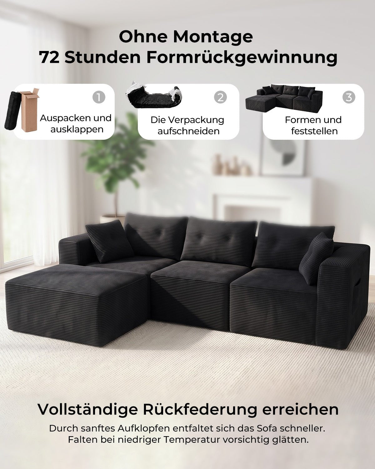 MEXO Modulares Ecksofa 254 cm - MeXo