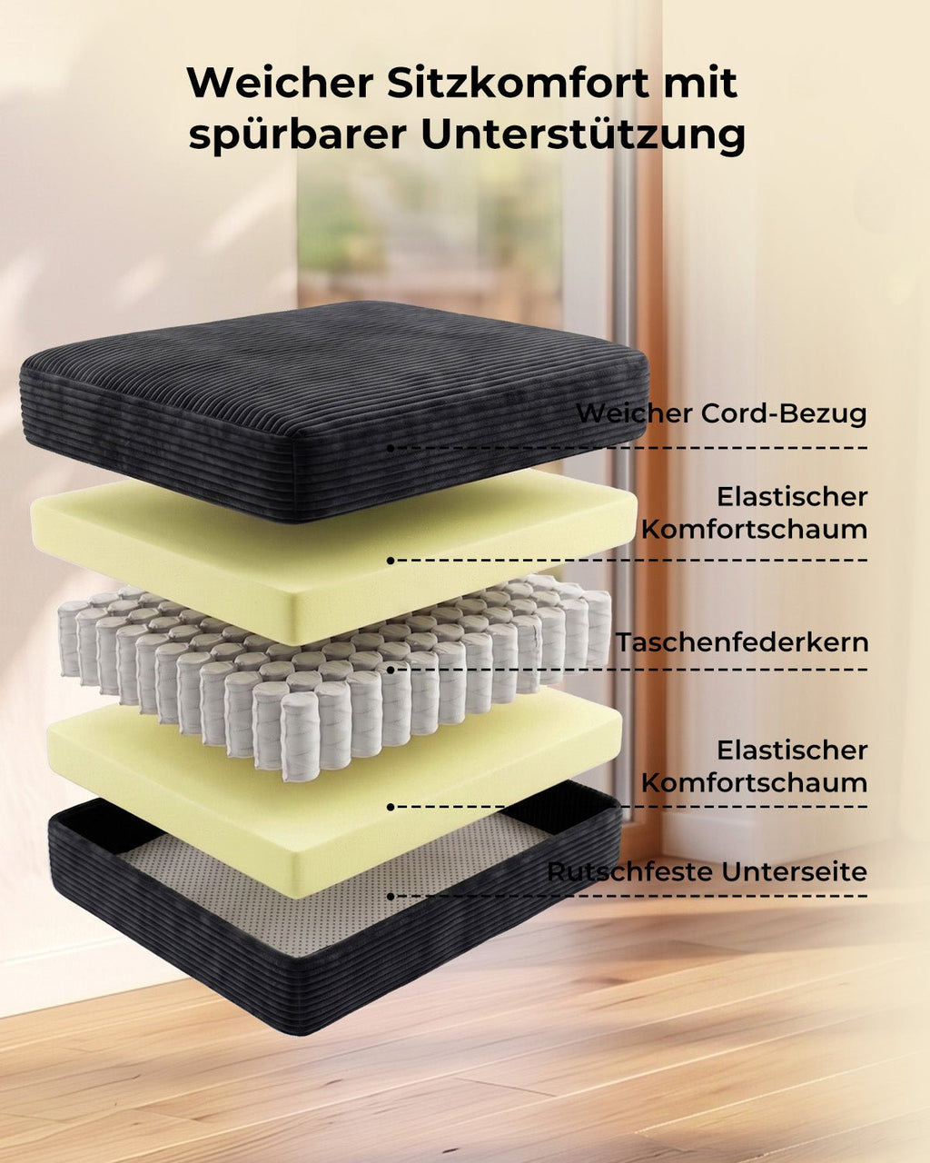 MEXO Modulares Ecksofa 254 cm - MeXo