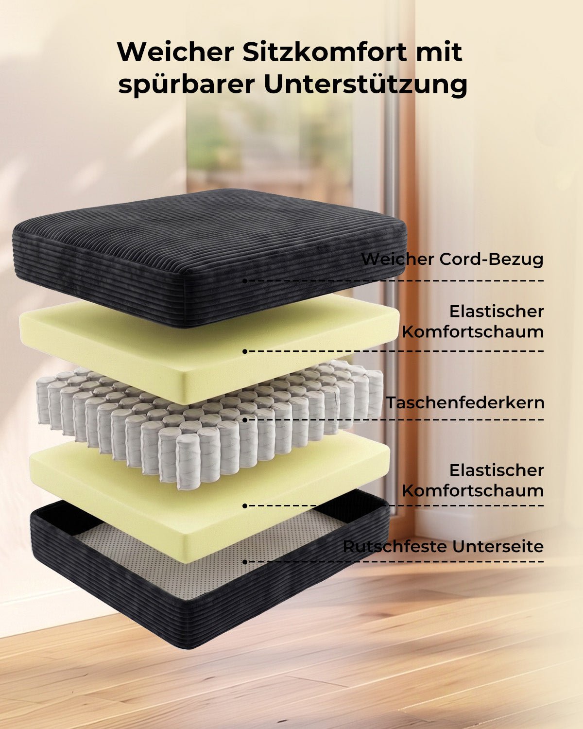 MEXO Modulares Ecksofa 254 cm - MeXo