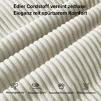 MEXO Schlafsofa 195 cm 3 sitzer cord sofa mit schlaffunktion Set, Wandelbares Tatami - Bodensofa, einfach in Einzelbett umwandelbar - MeXo - Home