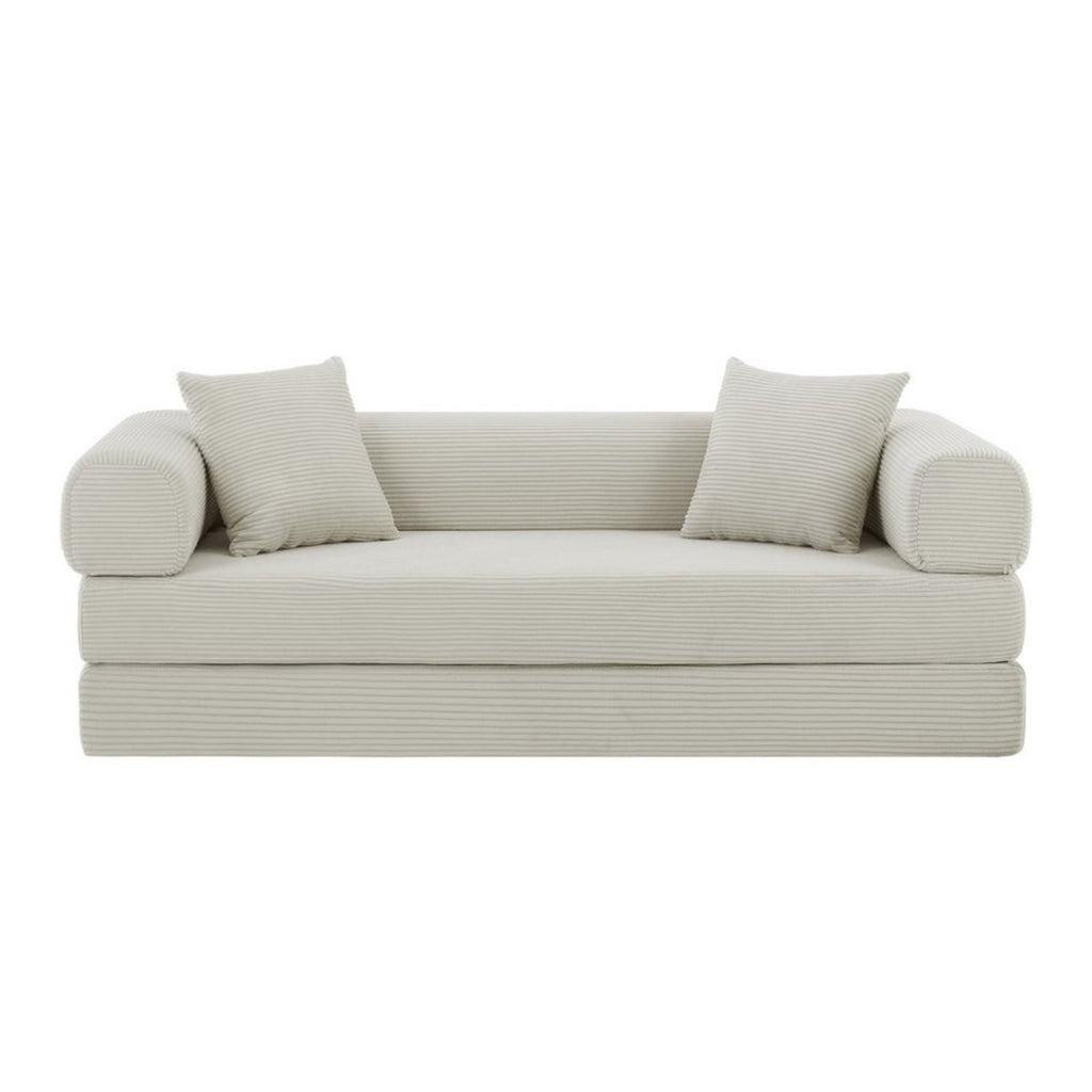 MEXO Schlafsofa 195 cm 3 sitzer cord sofa mit schlaffunktion Set, Wandelbares Tatami - Bodensofa, einfach in Einzelbett umwandelbar - MeXo - Home