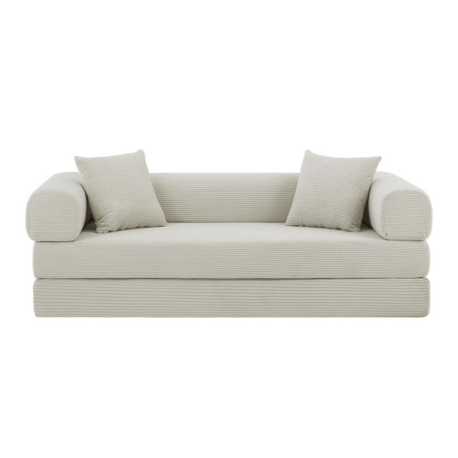 MEXO Schlafsofa 195 cm 3 sitzer cord sofa mit schlaffunktion Set, Wandelbares Tatami - Bodensofa, einfach in Einzelbett umwandelbar - MeXo - Home