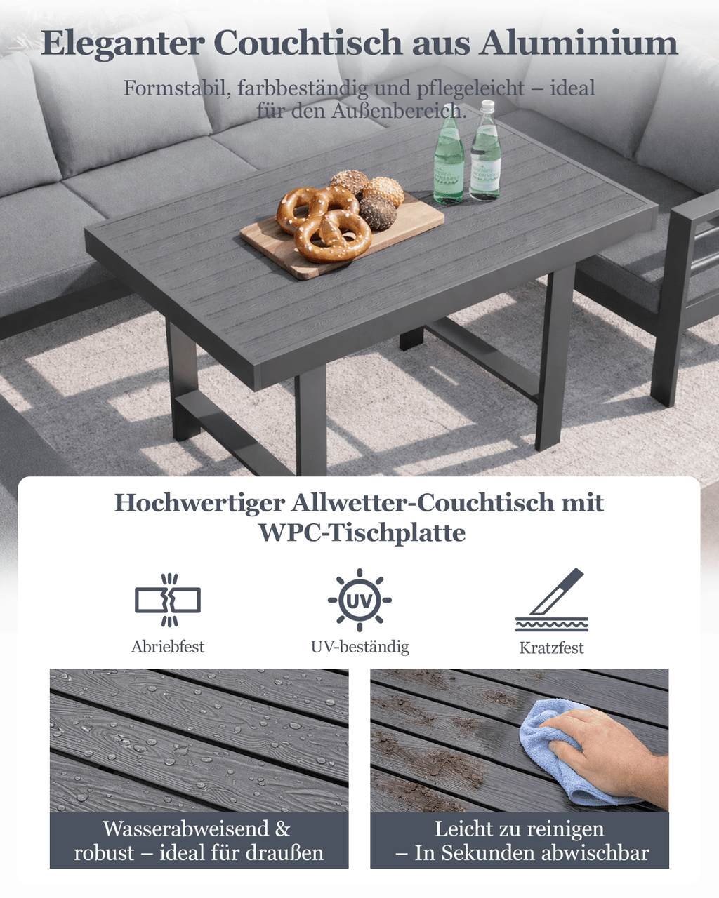 MEXO XXL Garten - Ecklounge 5 - tlg. 6–8 Personen - MeXo