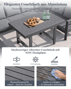 MEXO XXL Garten - Ecklounge 5 - tlg. 6–8 Personen - MeXo