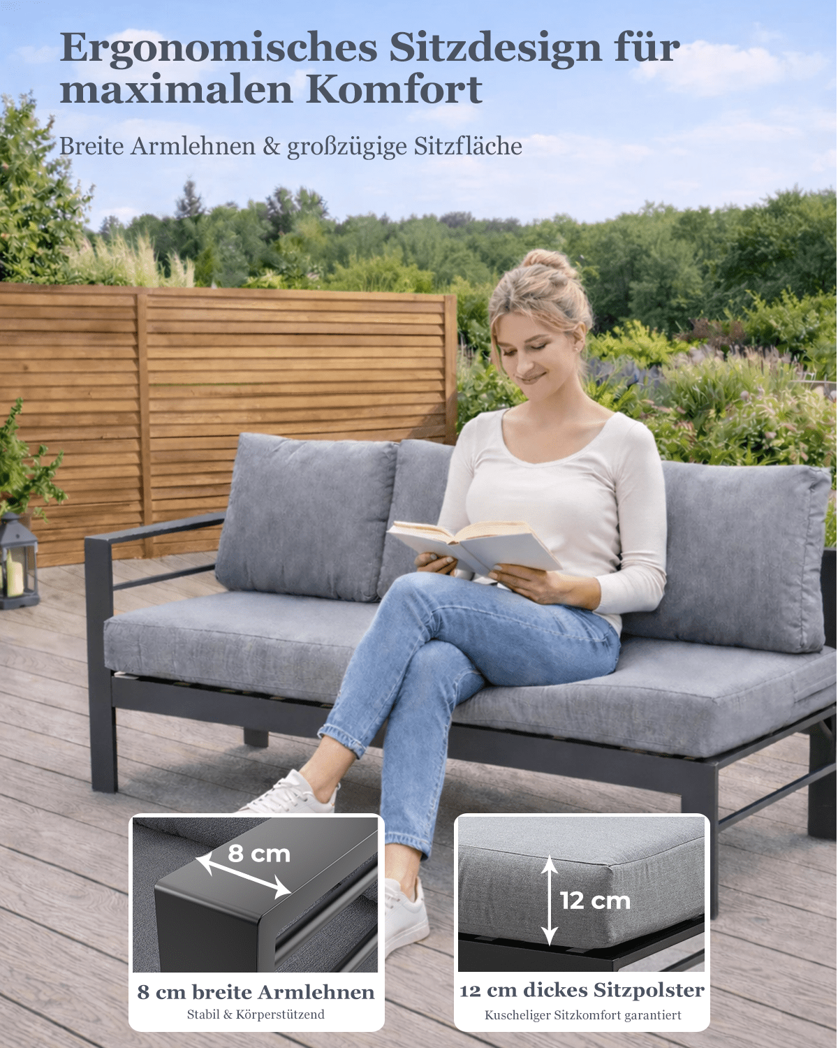 MEXO XXL Garten - Ecklounge 5 - tlg. 6–8 Personen - MeXo