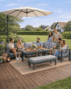 MEXO XXL Garten - Ecklounge 5 - tlg. 6–8 Personen - MeXo