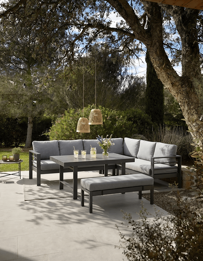 MEXO XXL Garten - Ecklounge 5 - tlg. 6–8 Personen - MeXo