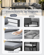 MEXO XXL Garten - Ecklounge 5 - tlg. 6–8 Personen - MeXo