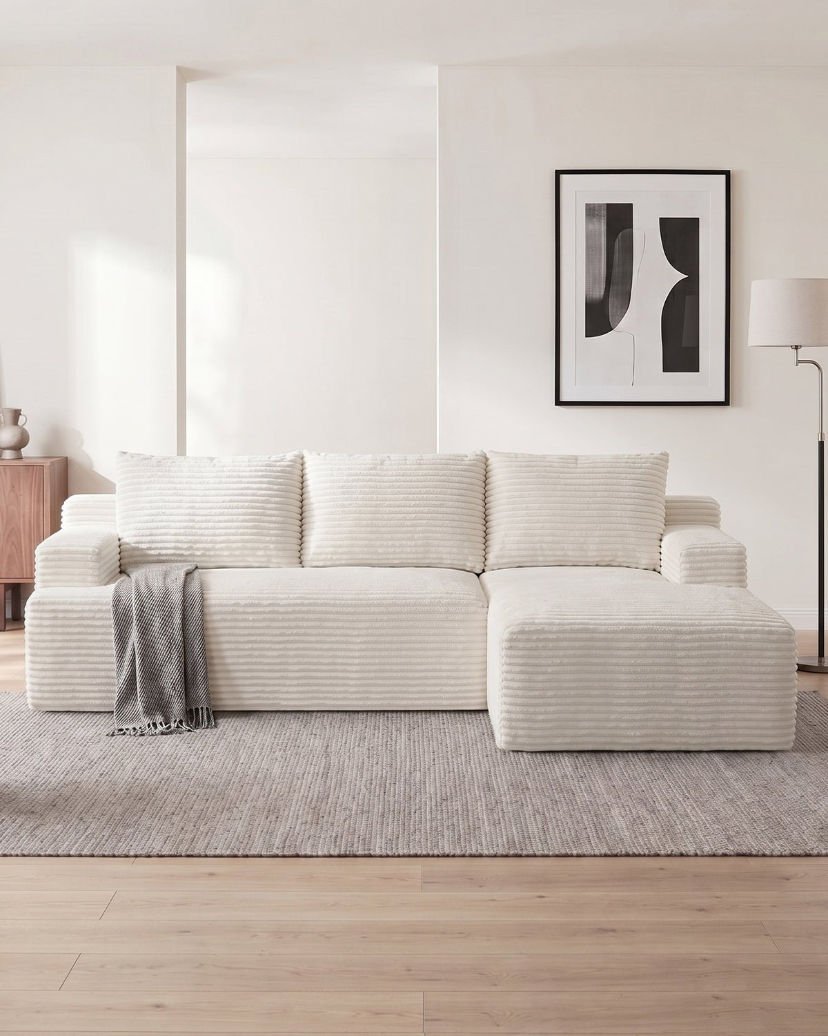 Modulares Cord Ecksofa rechts - MeXo
