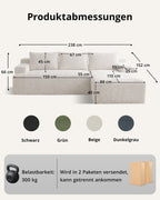 Modulares Cord Ecksofa rechts - MeXo