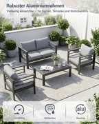 Terrassenmöbel 3 - 4 Personen grau - MeXo