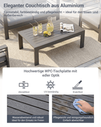 Terrassenmöbel 3 - 4 Personen grau - MeXo