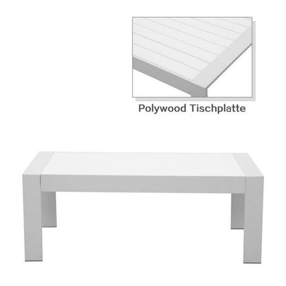 MeXo Lounge Gartenmöbel Set aus Aluminium für 4 - 7 Personen Weiß - MeXo - Home