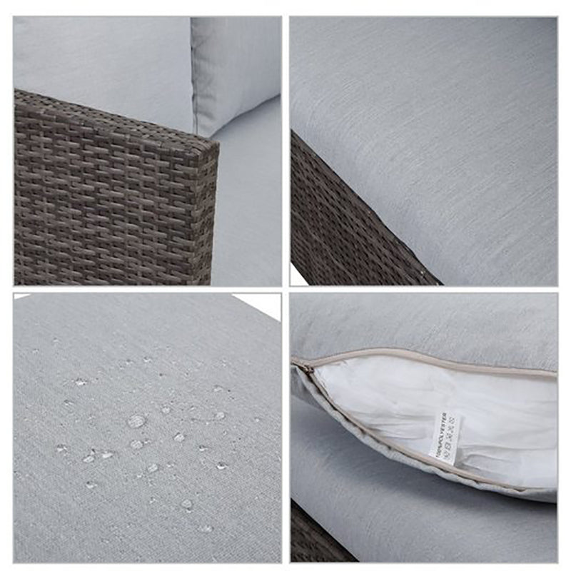 MeXo Loungeset Gartenmöbel Set 9 Personen mit Esstisch wetterfest, Modulare Ecklounge, (Esstisch 132x76x67cm, 7 - tlg., Belastbarkeit pro Sitzplatz bis zur 140kg) - MeXo - Home