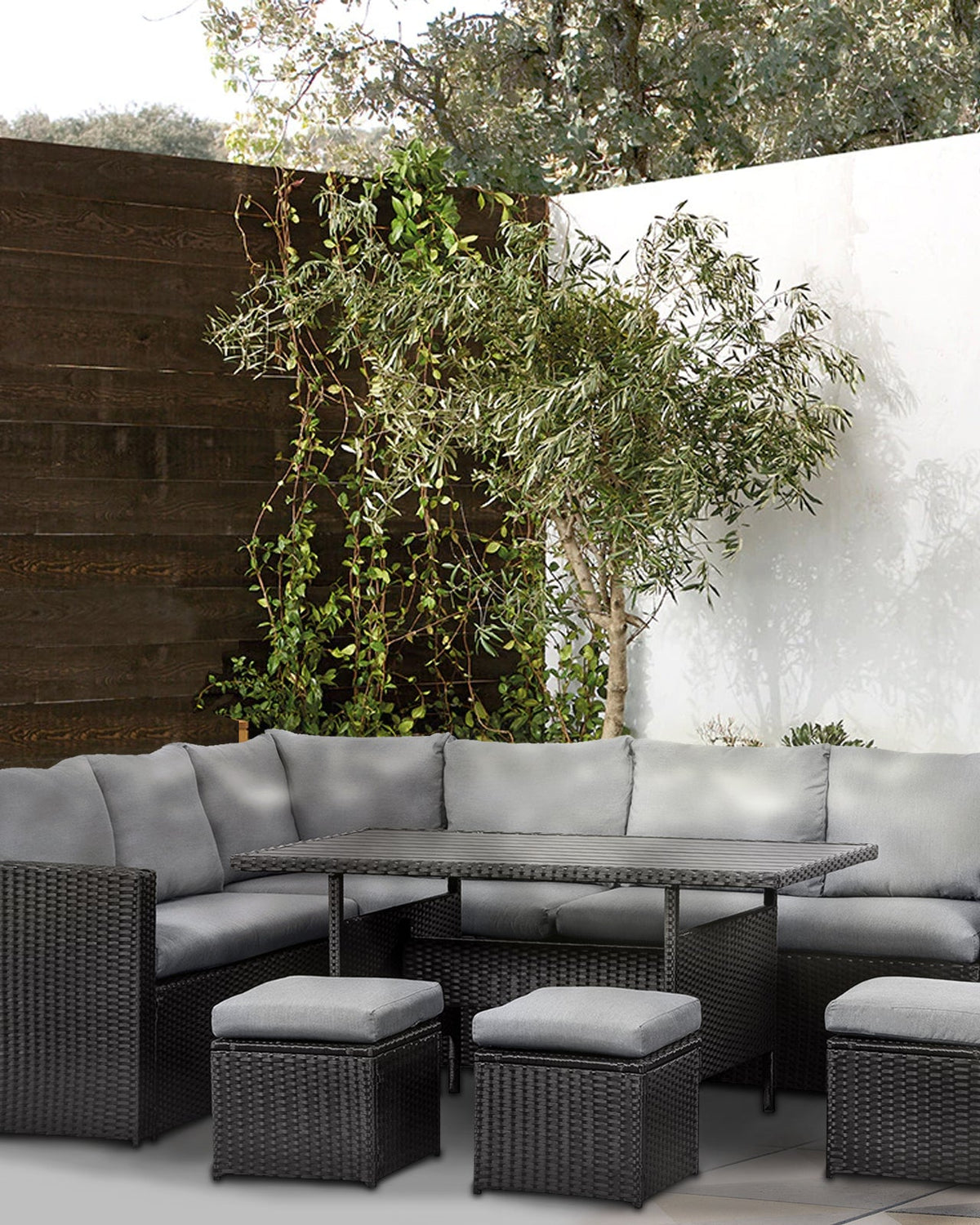Polyrattan Gartenmöbel für bis 10 Personen